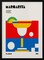 Margarita Bauhaus Cocktail Art - Framed 24x36 Retro Wall Decor for Home or Office